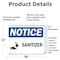 Signmission Sanitizer Sign With Symbol, 18 in W x Rectangle, Vinyl Decal OS-2PACK-NS-D-1218-L-18240 - alternate 3